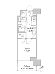 カナルフロント芝浦【9階】の間取り