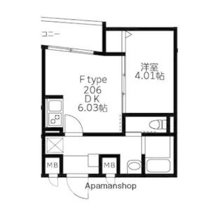 U RESIDENCE武蔵小山【-1階】の間取り