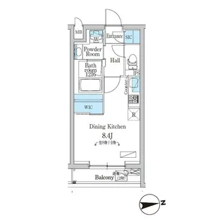 デュオフラッツ千歳船橋【2階】の間取り