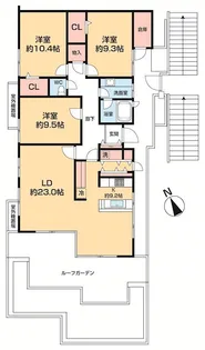 ゆりが丘ヴィレッジ 3号棟【6階】の間取り