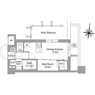 コンフォリア・リヴ大崎【5階】の間取り