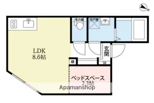 オークレスト下目黒【5階】の間取り