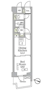 AIFLAT明大前【1階】の間取り