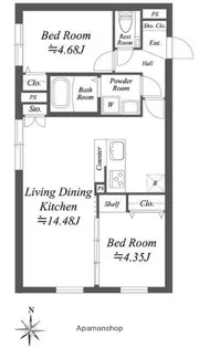 SOLASIA RESIDENCE世田谷代田【3階】の間取り