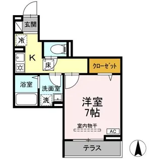 ネオアイリス大森【1階】の間取り