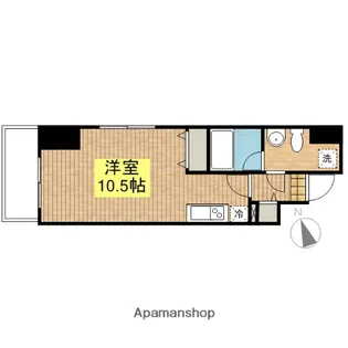 カージェ五反田【301号室】の間取り