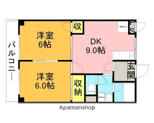 ライムかいぬま【4階】の間取り