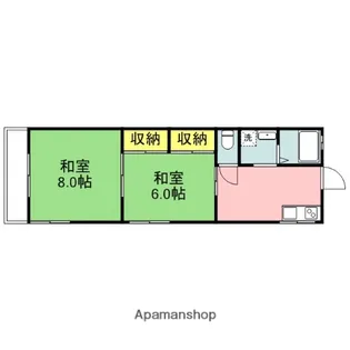 サンハイツ【2階】の間取り