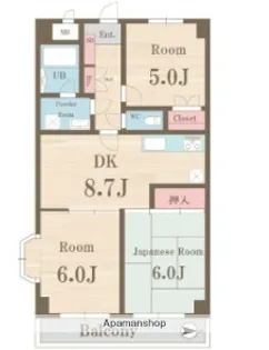 グランメール上北沢【2階】の間取り