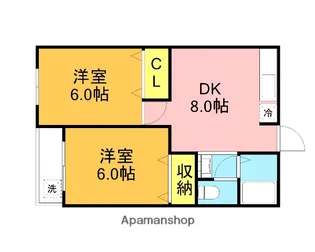 東京都小金井市前原町4丁目【マンション】の間取り