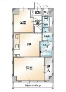 ユーレジデンス三鷹【2階】の間取り