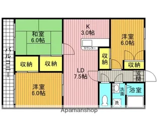 ロイヤルストーク国分寺【4階】の間取り