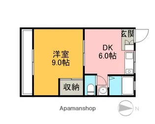第1九曜ハイツ【2階】の間取り