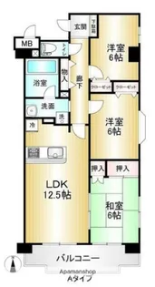 ライフステージ武蔵野【4階】の間取り