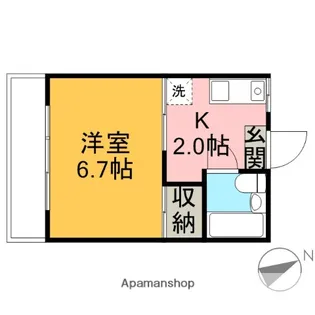 ハイツみのり【1階】の間取り