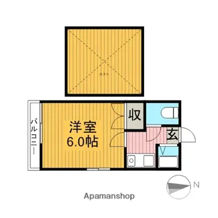 東京都調布市深大寺北町6丁目【アパート】の間取り