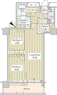ユニゾンタワー【30階】の間取り