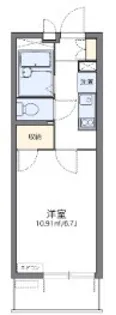 レオパレスクオラ【3階】の間取り