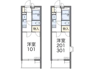 レオパレスエントピア【2階】の間取り