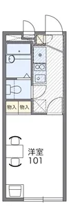 レオパレスピースアベニュー【3階】の間取り