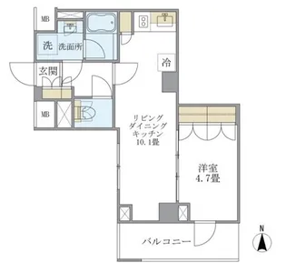 BRILLIA IST 北沢【2階】の間取り