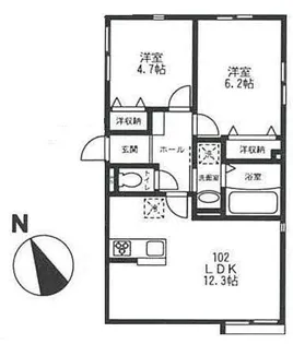 ヒルハイツ関町南【102号室号室】の間取り
