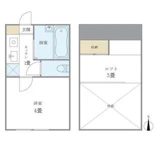 八景舎高円寺南B【2階】の間取り