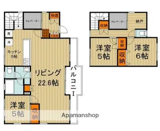 ラクセリア武蔵野中町【3階】の間取り