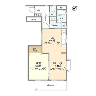 マリンコート【3階】の間取り