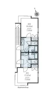 メゾンフラワー和泉【2階】の間取り