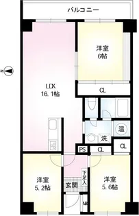 メゾン富士見ヶ丘【404号室】の間取り