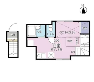 ロンディネ鷺ノ宮【2階】の間取り