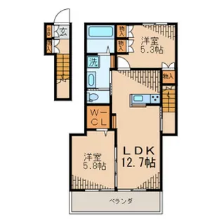 アクティス【2階】の間取り