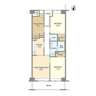 グランフォンテ【6階】の間取り