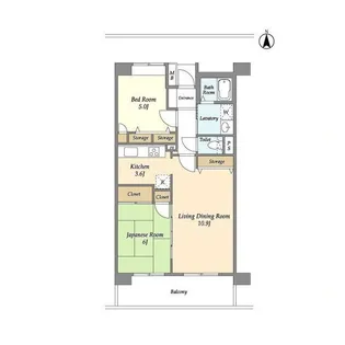 UURコート白鷺【6階】の間取り