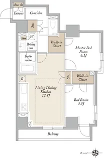 KDXレジデンス三鷹【0303号室】の間取り