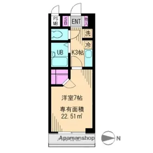 ビイルーム小金井【1階】の間取り