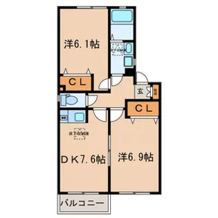 グランディオス【1階】の間取り