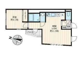 ボウ ベルズ ハウス笹塚【402号室号室】の間取り
