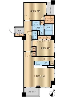 レジデンス三宿【3階】の間取り