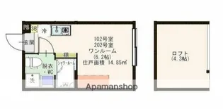 東京都練馬区関町東1丁目【アパート】の間取り