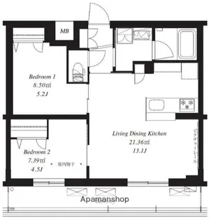 フレンシア下井草【3階】の間取り