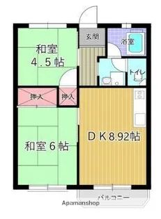 サンライズ武蔵野【1階】の間取り