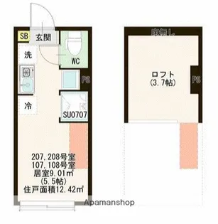 ハーモニーテラス上井草Ⅳ【2階】の間取り