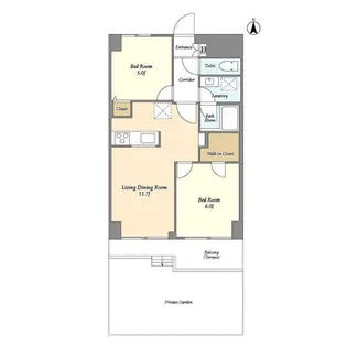 ロイヤルキャステージ恋ヶ窪【1階】の間取り