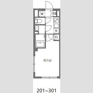 エルファーロ中野坂上【3階】の間取り