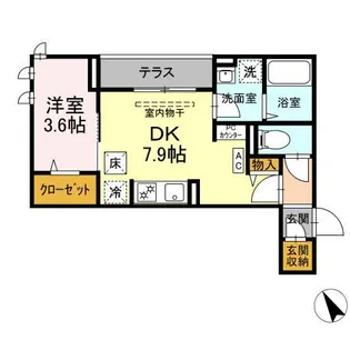 DーASSET中原【1階】の間取り