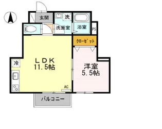 グレイスコート【1階】の間取り