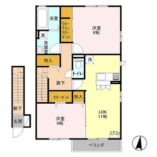 シャルメゾン A棟【2階】の間取り