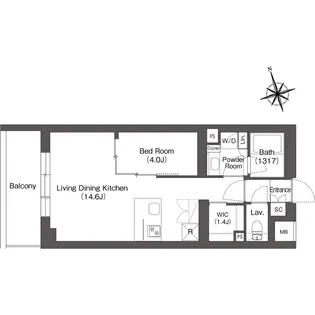 ルーウェ東大泉【6階】の間取り